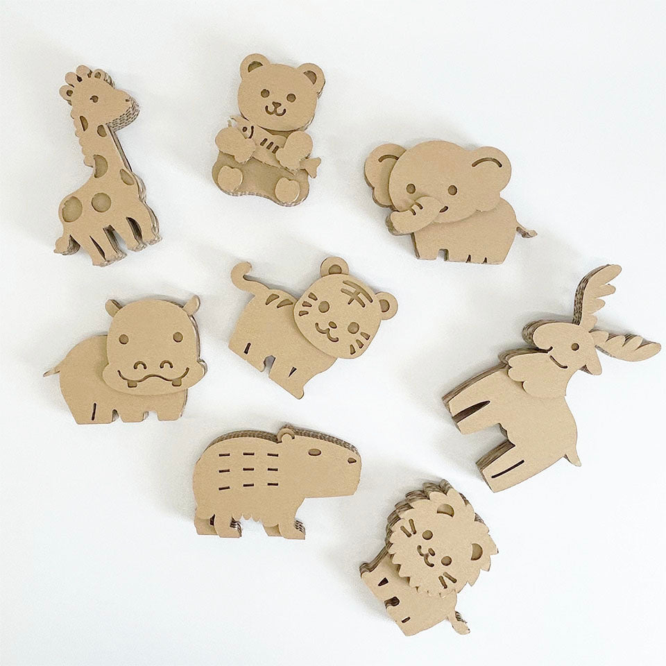 カピパラ様4点セット アニマル組み立てキット【カピバラ】 – 9D -キューダ-｜九州ダンボール